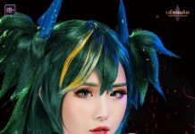 Trọn bộ cosplay Điêu Thuyền Tà Linh Pháp Trượng vô cùng Sexy
