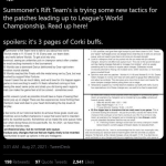 Riot Games lên kế hoạch cân bằng LMHT để phục vụ cho CKTG 2021