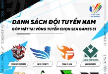 Danh sách 8 đội Tốc chiến tham dự vòng loại SEA Games 31