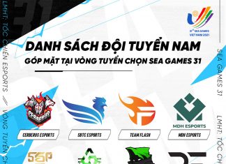 Danh sách 8 đội Tốc chiến tham dự vòng loại SEA Games 31