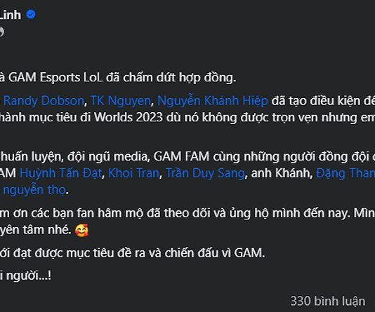 GAM Esports cải tổ đội hình sau CKTG 2023: Chia tay tuyển thủ và HLV